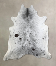 Salt and Pepper Black X-Large Brazilian Cowhide Rug 7'2"H x 6'7"W #A43334 by Hudson Hides