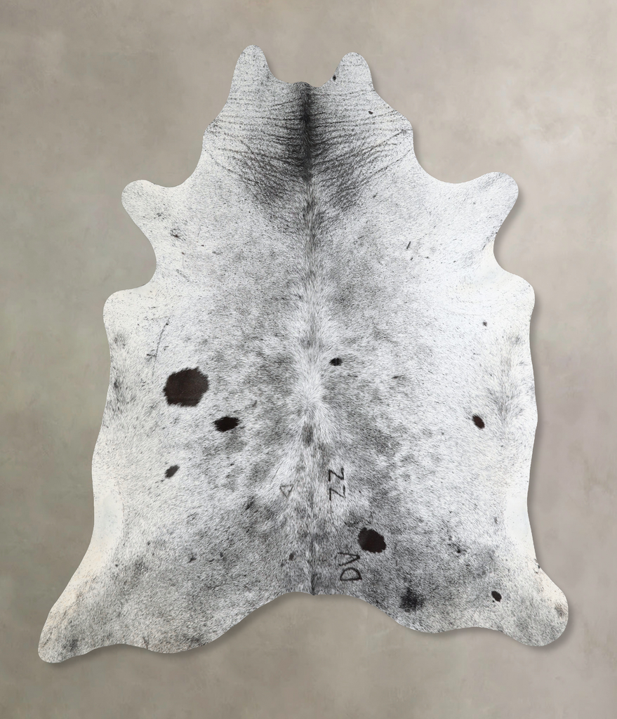 Salt and Pepper Black X-Large Brazilian Cowhide Rug 7'2"H x 6'7"W #A43334 by Hudson Hides