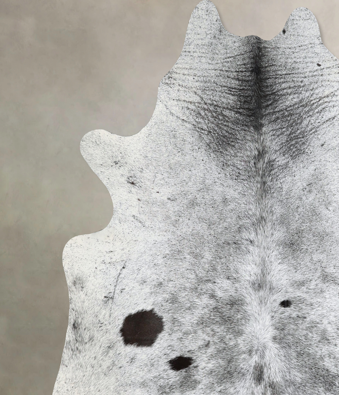 Salt and Pepper Black X-Large Brazilian Cowhide Rug 7'2"H x 6'7"W #A43