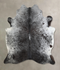 Salt and Pepper Black X-Large Brazilian Cowhide Rug 7'1