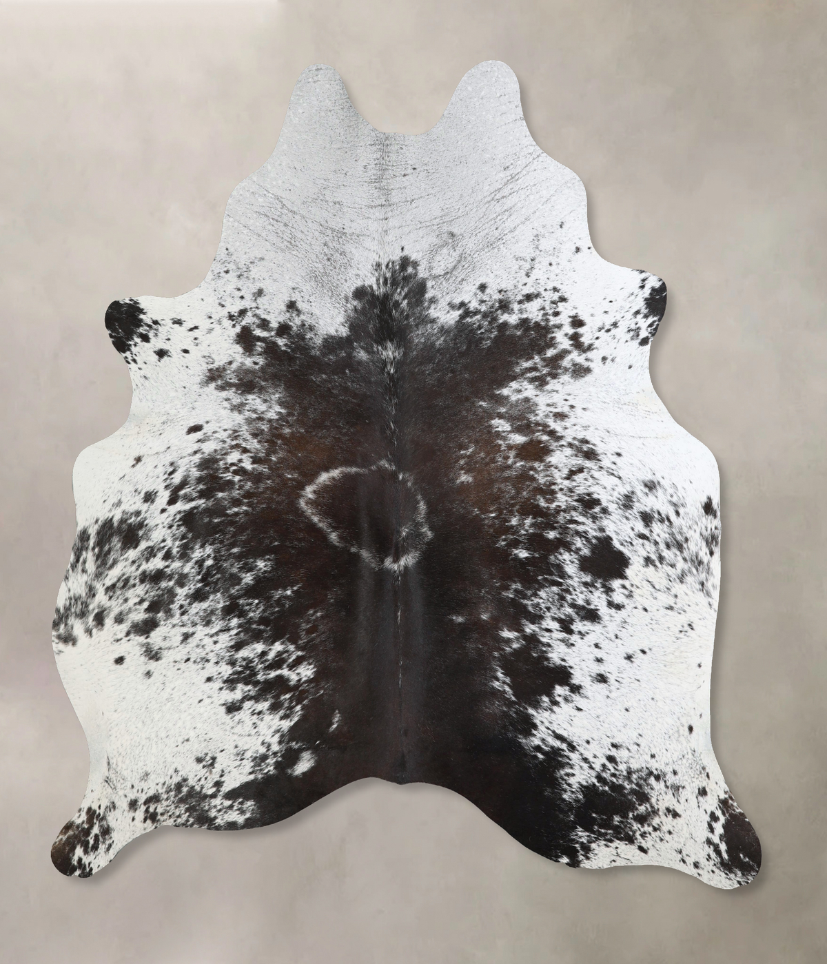 Salt and Pepper Black Cowhide Rug #A43339