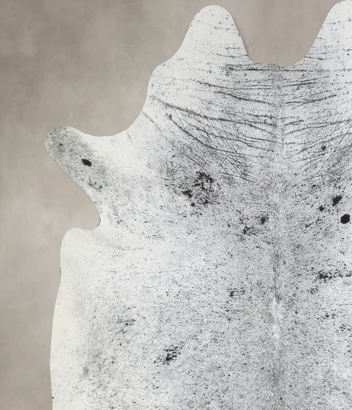 Salt and Pepper Black XX-Large Brazilian Cowhide Rug 7'7"H x 7'0"W #A43340 by Hudson Hides