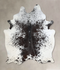 Salt and Pepper Black X-Large Brazilian Cowhide Rug 7'6