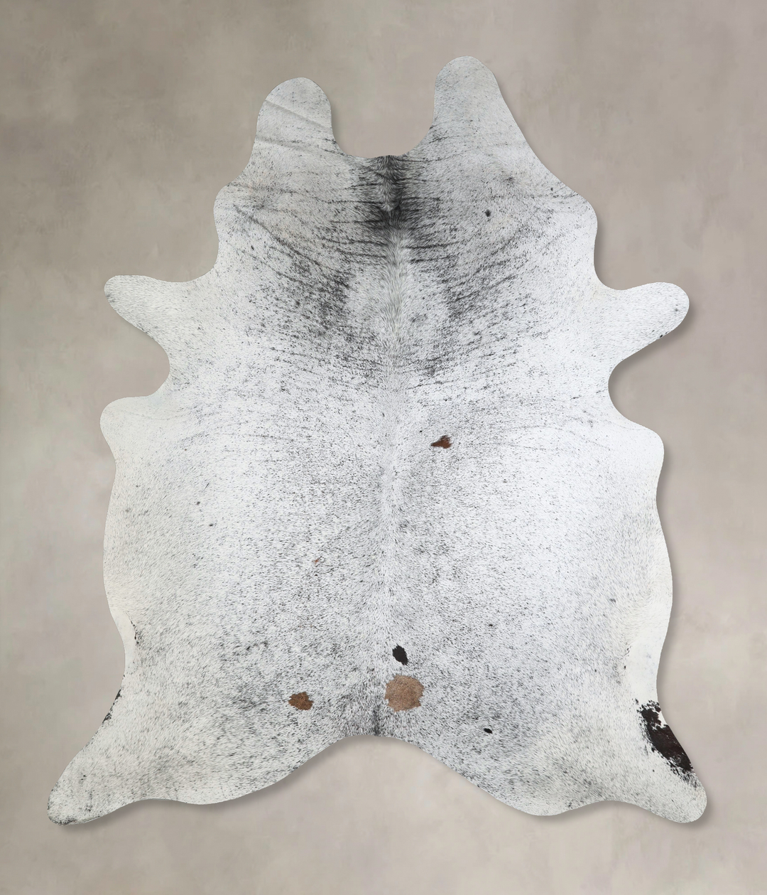 Salt and Pepper Black X-Large Brazilian Cowhide Rug 7'11"H x 6'1"W #A4