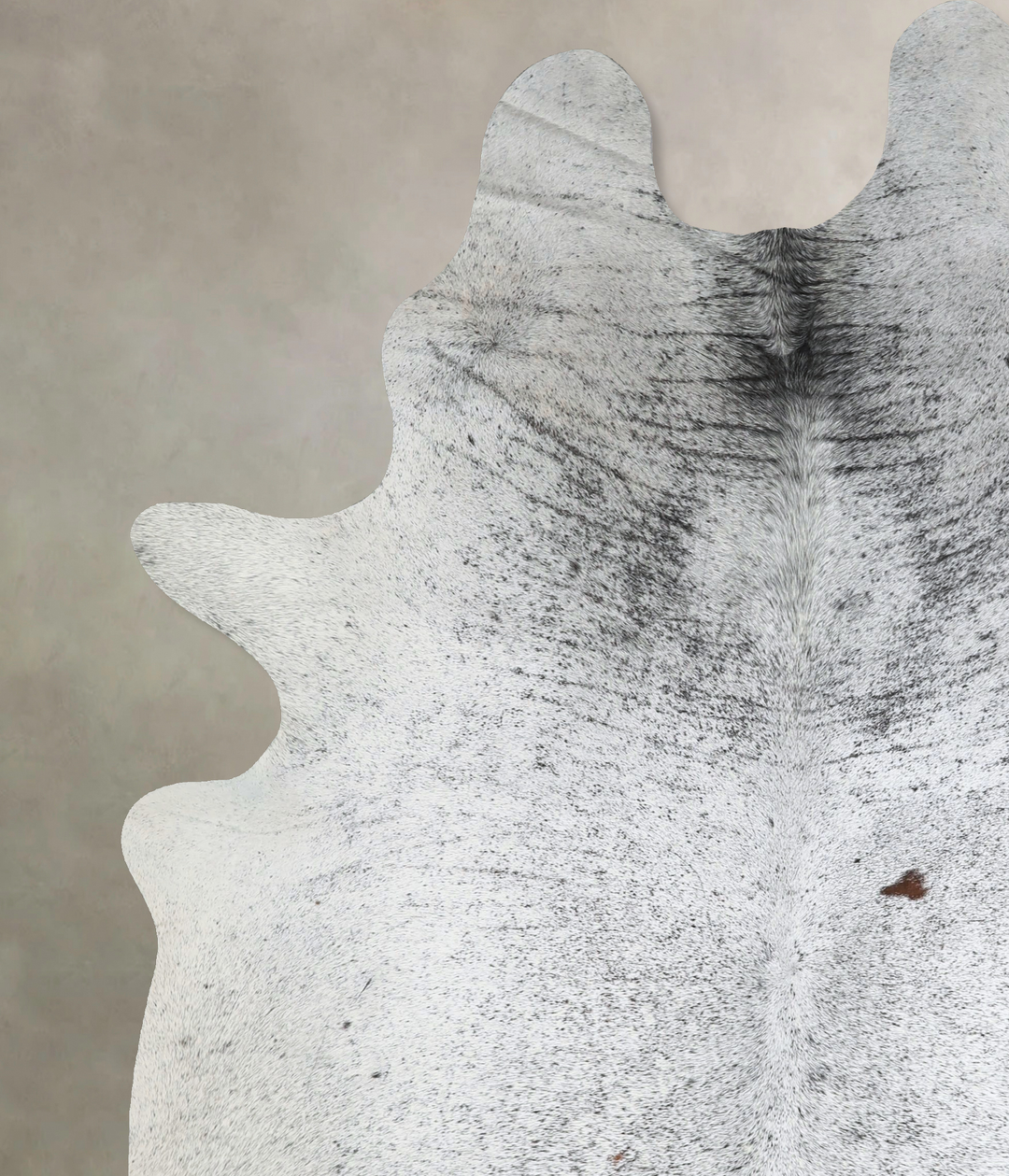 Salt and Pepper Black X-Large Brazilian Cowhide Rug 7'11"H x 6'1"W #A4