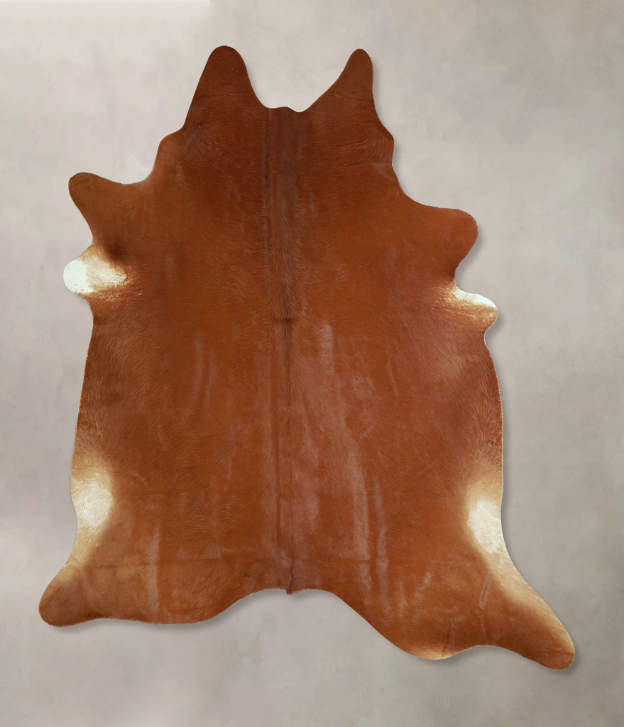 Solid Brown X-Large Brazilian Cowhide Rug 7'0"H x 6'11"W #A43344 by Hudson Hides