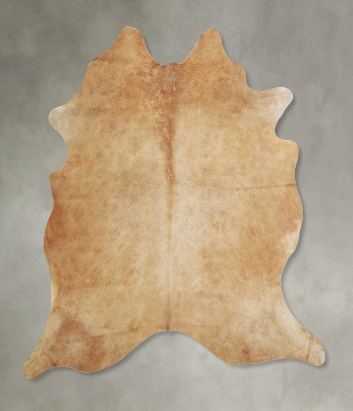 Beige X-Large Brazilian Cowhide Rug 6'9"H x 6'7"W #A43354 by Hudson Hides