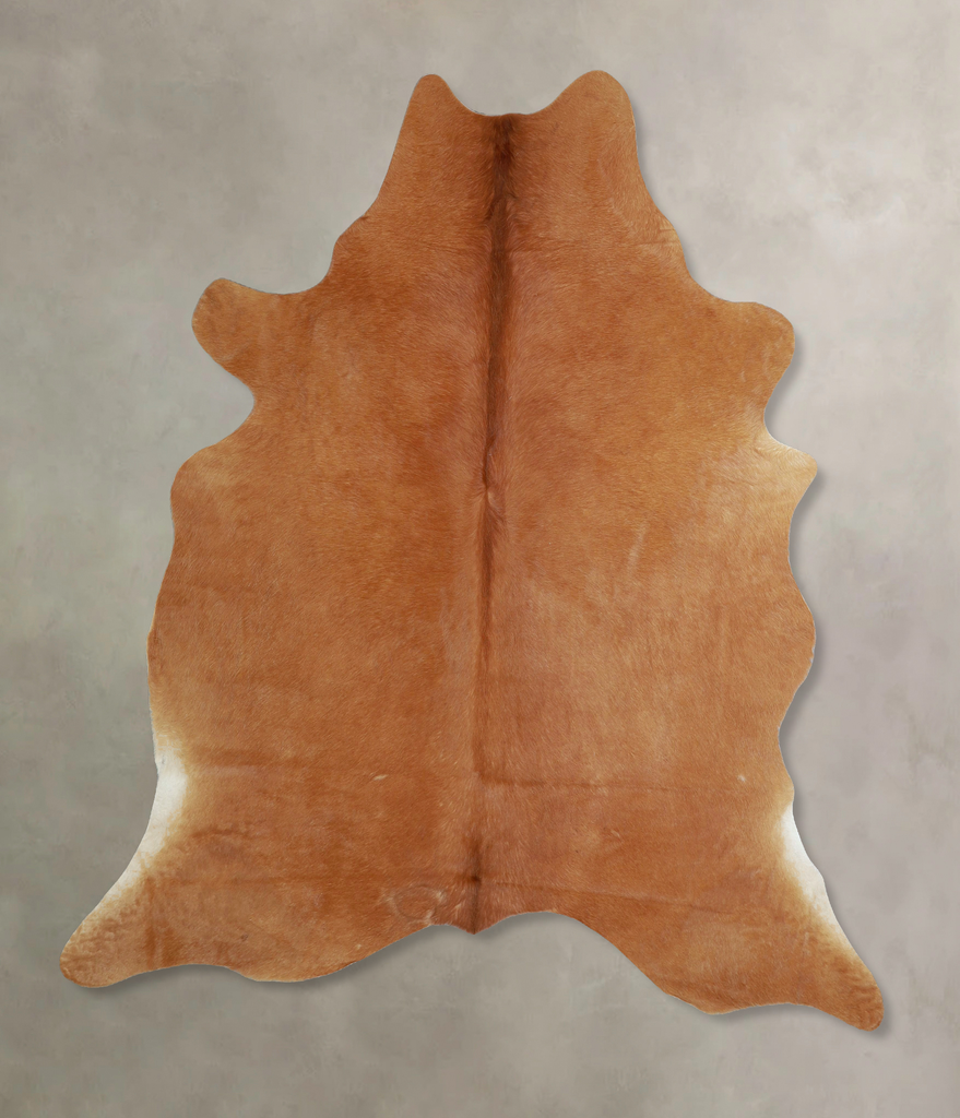 Solid Brown X-Large Brazilian Cowhide Rug 7'0"H x 6'3"W #A43355 by Hudson Hides