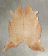 Beige X-Large Brazilian Cowhide Rug 7'0"H x 7'0"W #A43358 by Hudson Hides