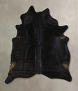Solid Black XX-Large Brazilian Cowhide Rug 7'11"H x 6'9"W #A43368 by Hudson Hides