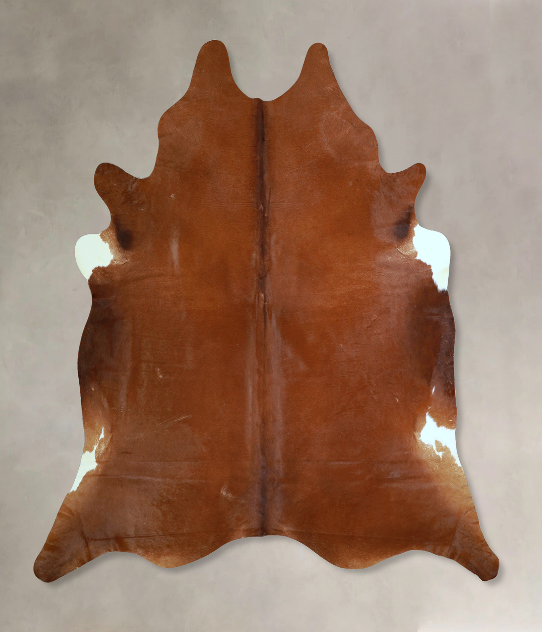 Solid Brown XX-Large Brazilian Cowhide Rug 7'11"H x 7'7"W #A43370 by H