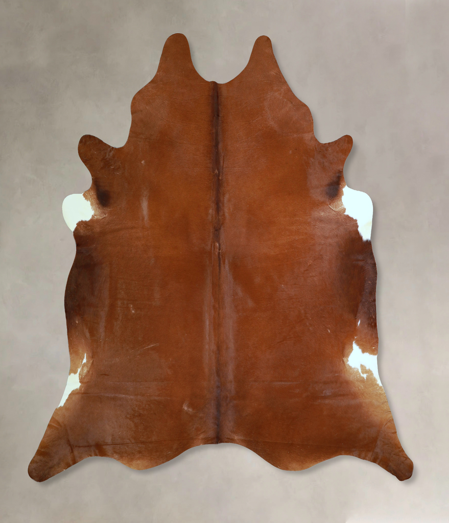Solid Brown XX-Large Brazilian Cowhide Rug 7'11"H x 7'7"W #A43370 by Hudson Hides