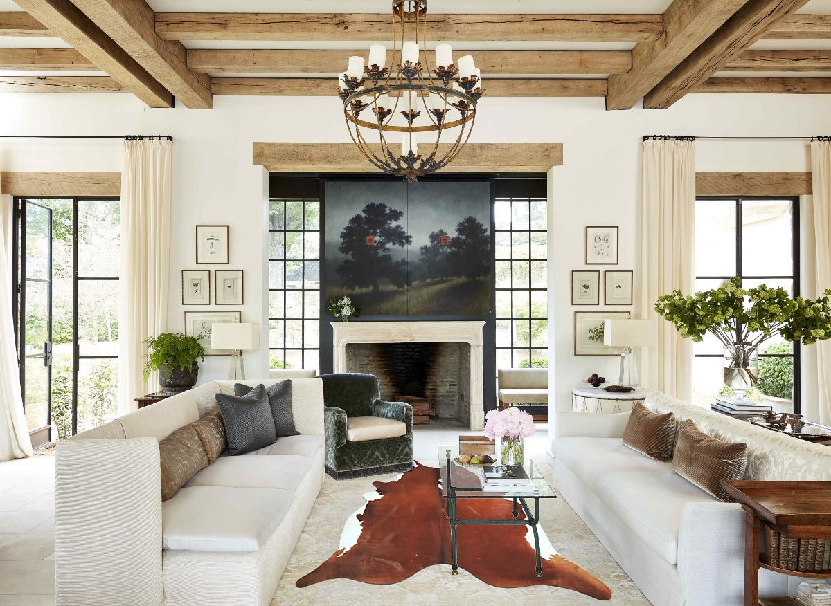 Brown and White Regular Cowhide Rug #A43371