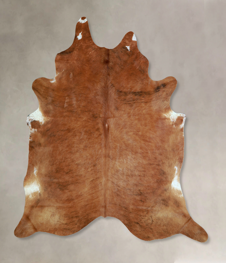 Solid Brown XX-Large Brazilian Cowhide Rug 8'1"H x 7'6"W #A43374 by Hudson Hides
