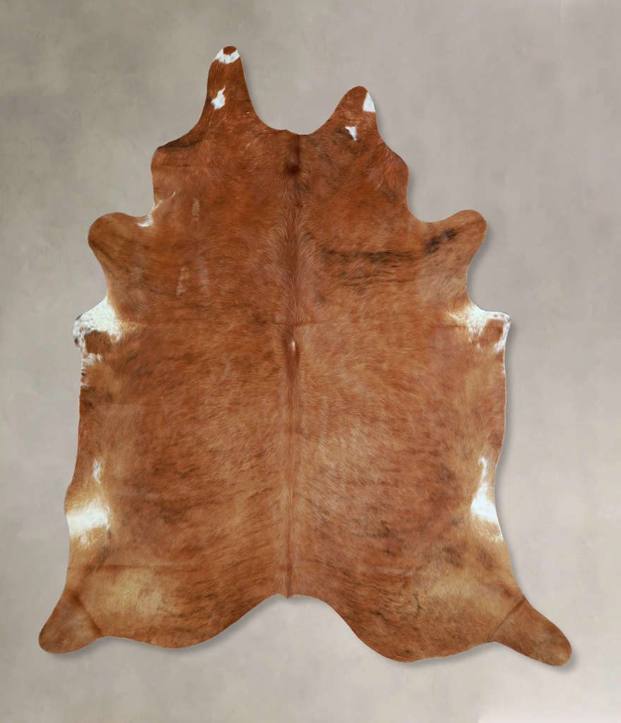 Solid Brown XX-Large Brazilian Cowhide Rug 8'1"H x 7'6"W #A43374 by Hudson Hides