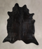 Solid Black XX-Large Brazilian Cowhide Rug 8'1