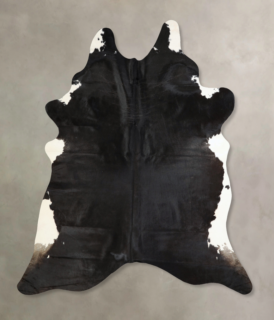 Black and White X-Large Brazilian Cowhide Rug 7'6"H x 6'5"W #A43397 by Hudson Hides