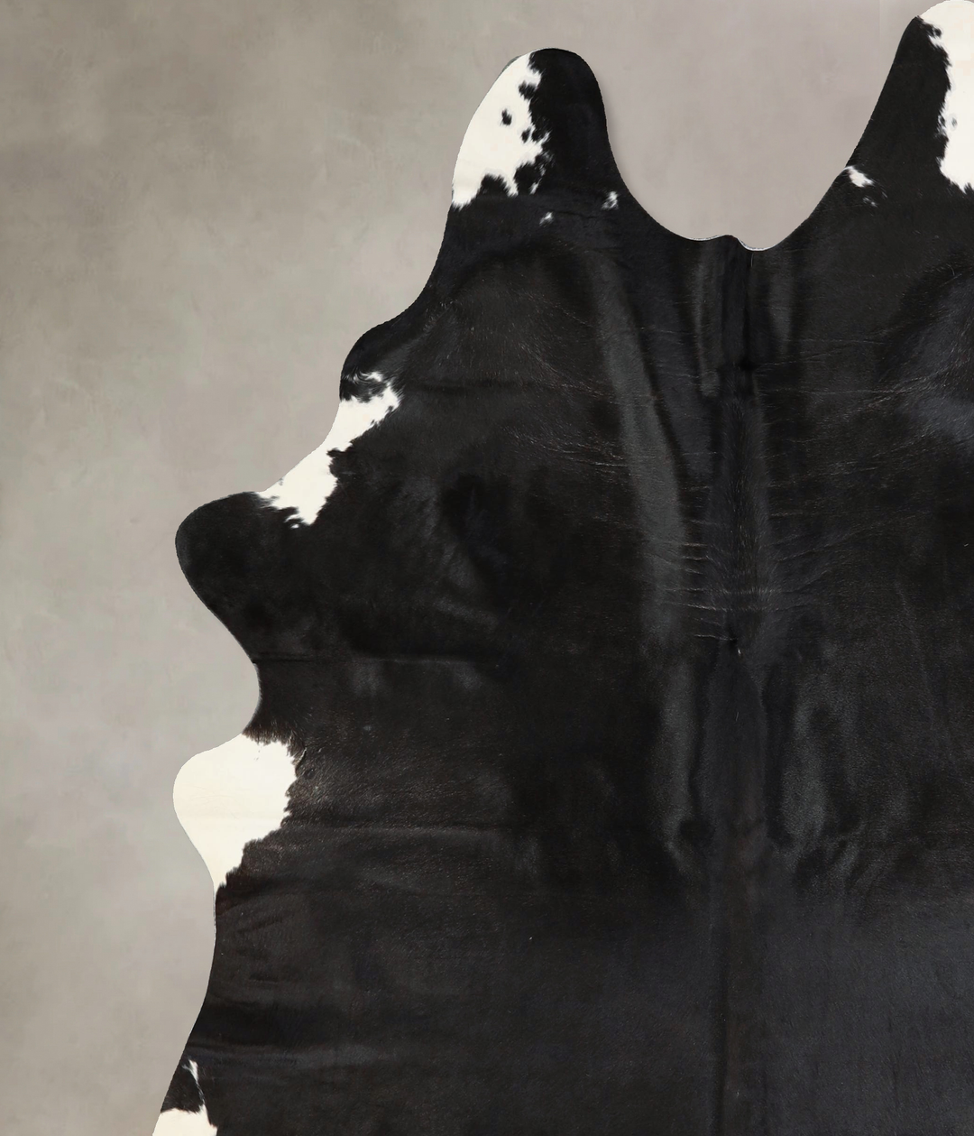 Black and White X-Large Brazilian Cowhide Rug 7'6"H x 6'5"W #A43397 by