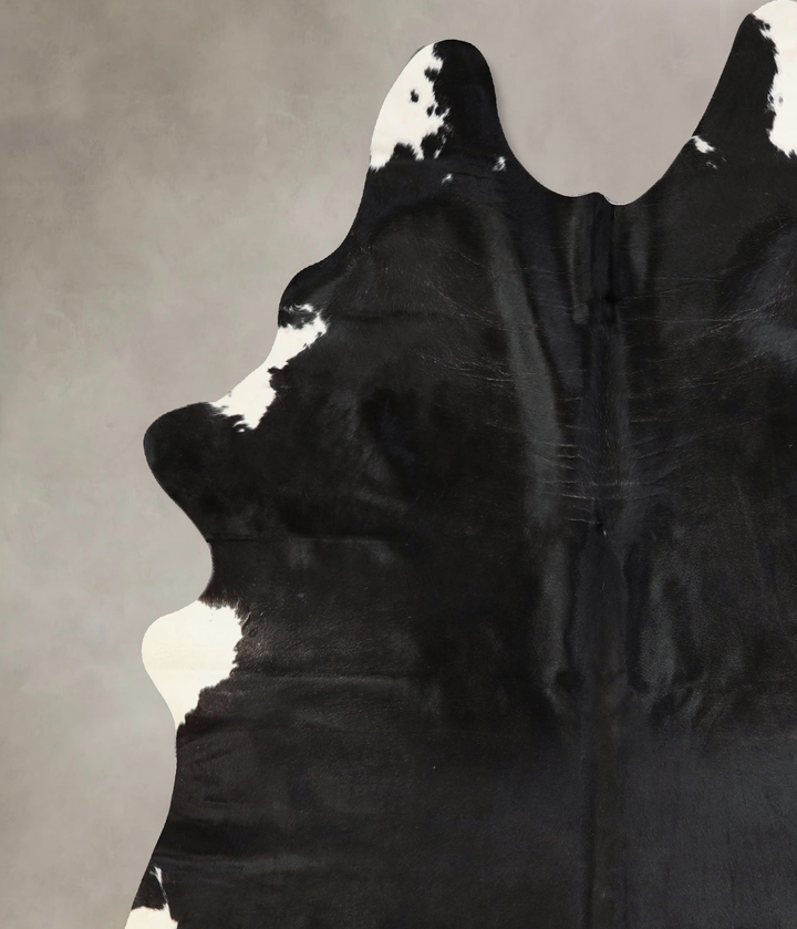 Black and White X-Large Brazilian Cowhide Rug 7'6"H x 6'5"W #A43397 by Hudson Hides