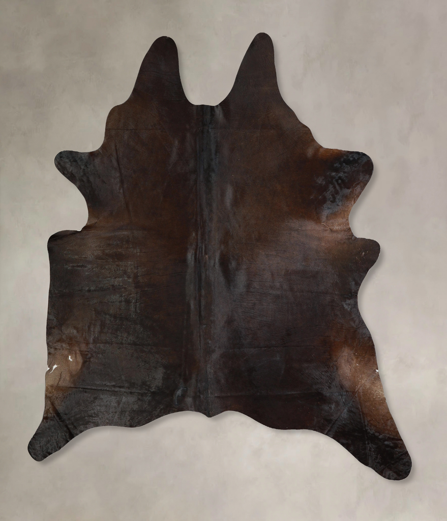 Chocolate X-Large Brazilian Cowhide Rug 7'3"H x 6'4"W #A43398 by Hudson Hides