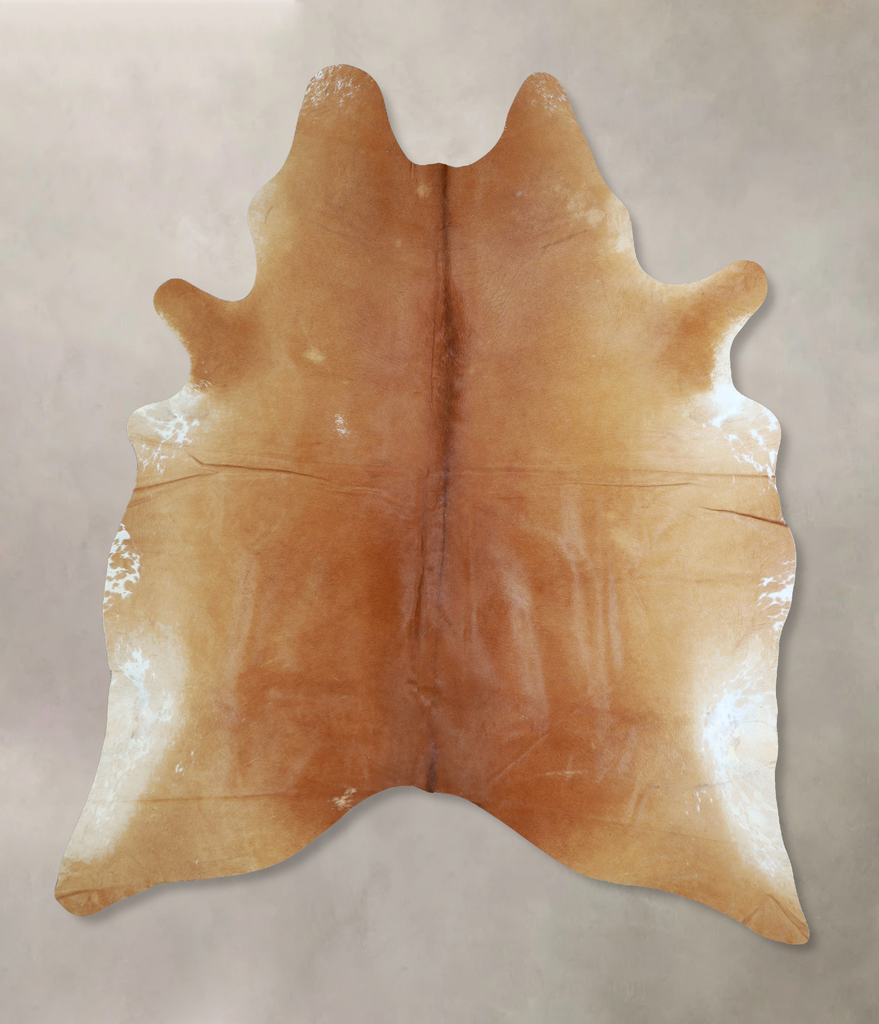 Solid Brown X-Large Brazilian Cowhide Rug 7'8"H x 6'3"W #A43407 by Hudson Hides
