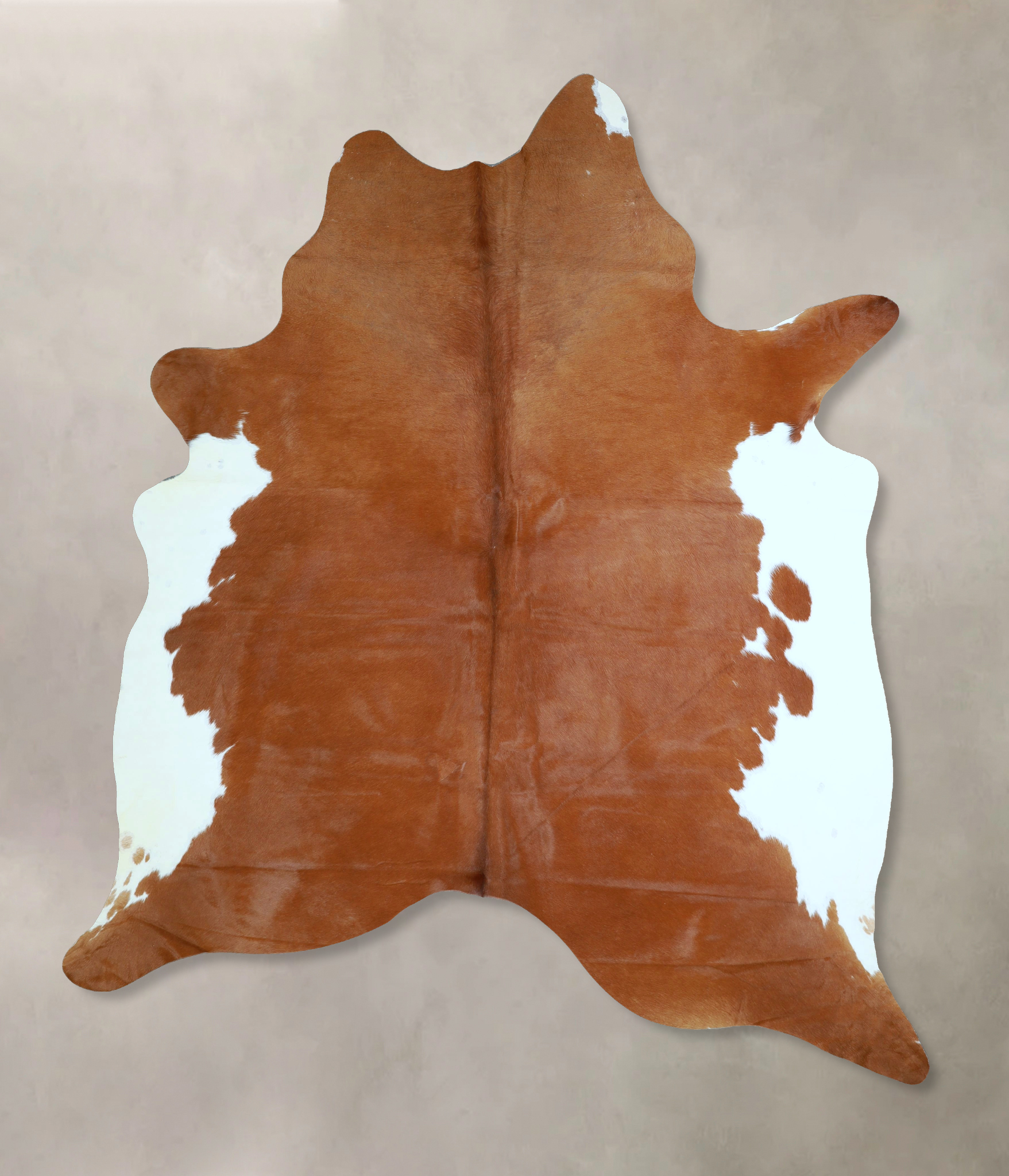 Brown and White Regular Cowhide Rug #A43408