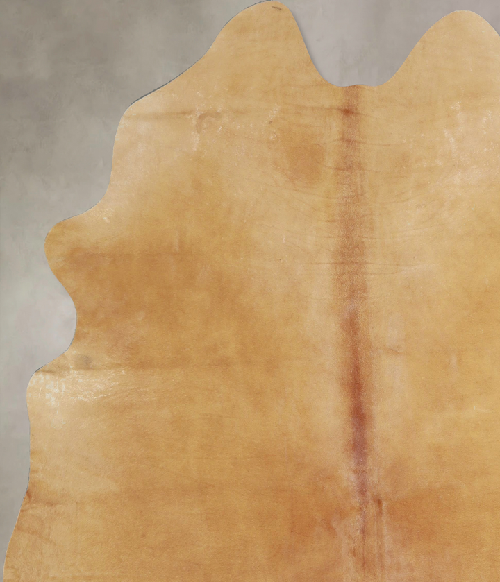 Beige X-Large Brazilian Cowhide Rug 6'10"H x 6'0"W #A43410 by Hudson Hides