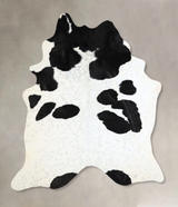 Black and White XX-Large Brazilian Cowhide Rug 7'8"H x 7'0"W #A43421 by Hudson Hides