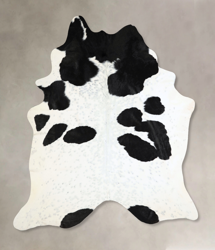Black and White XX-Large Brazilian Cowhide Rug 7'8"H x 7'0"W #A43421 by Hudson Hides