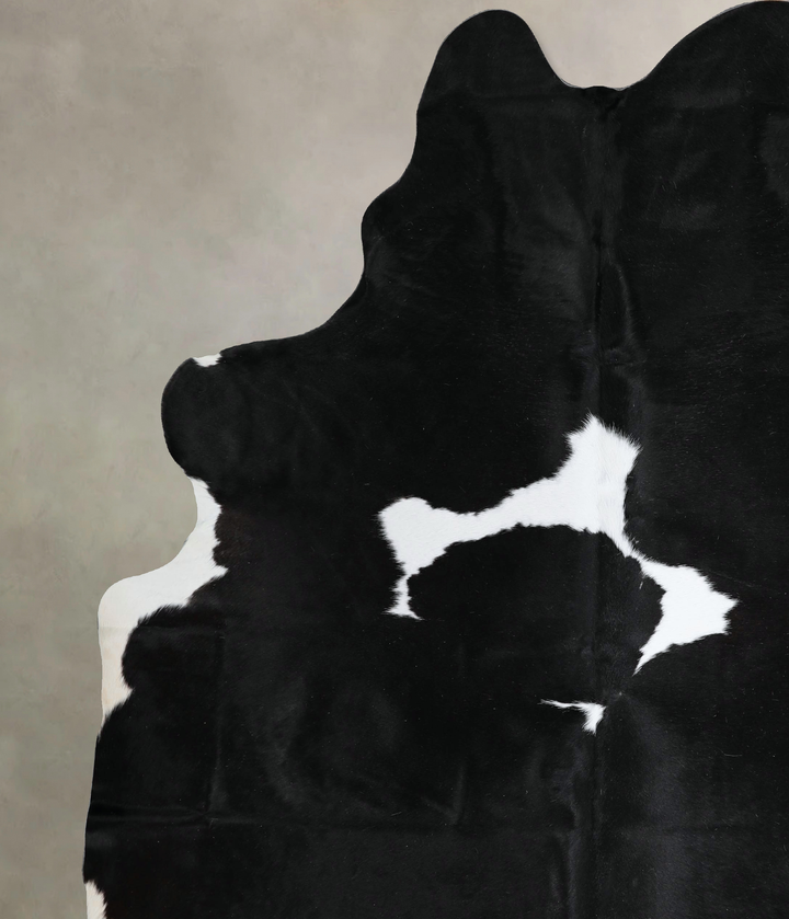 Black and White XX-Large Brazilian Cowhide Rug 8'1"H x 6'9"W #A43423 by Hudson Hides