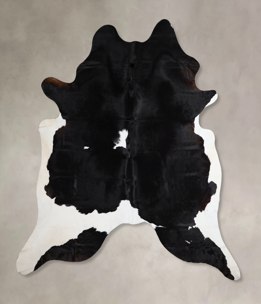 Black and White XX-Large Brazilian Cowhide Rug 8'1"H x 7'0"W #A43424 by Hudson Hides