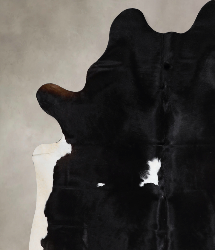 Black and White XX-Large Brazilian Cowhide Rug 8'1"H x 7'0"W #A43424 by Hudson Hides