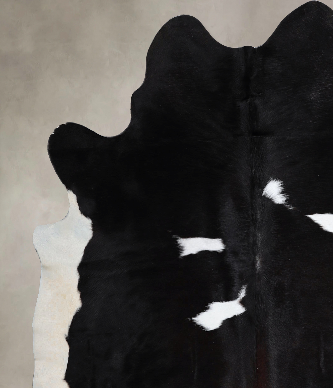 Black and White X-Large Brazilian Cowhide Rug 7'4"H x 6'8"W #A43425 by
