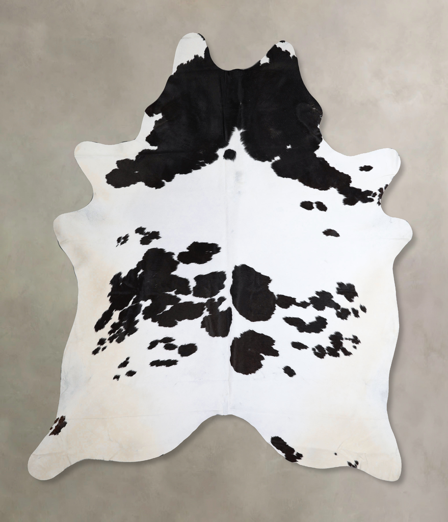 Black and White XX-Large Brazilian Cowhide Rug 8'10"H x 7'2"W #A43428 by Hudson Hides
