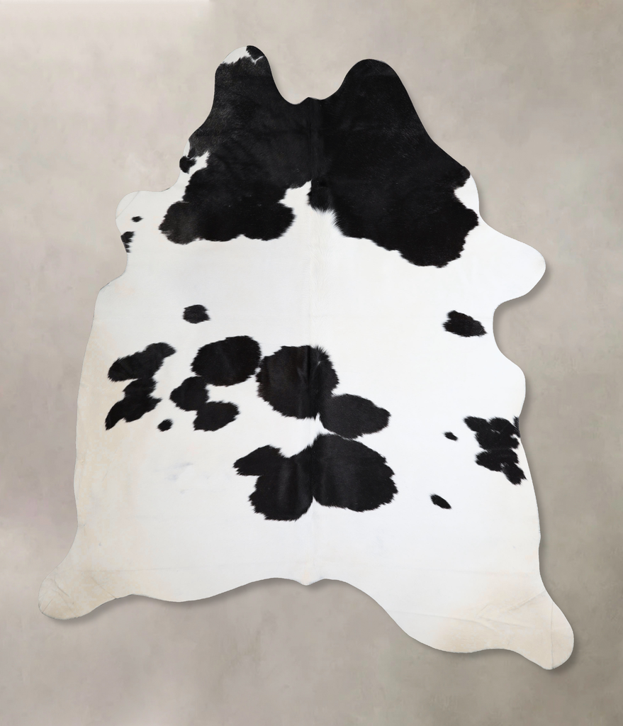Black and White XX-Large Brazilian Cowhide Rug 8'7"H x 6'11"W #A43429 by Hudson Hides