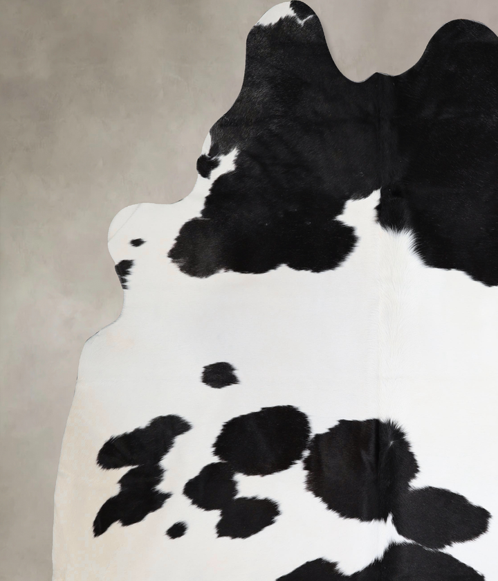 Black and White XX-Large Brazilian Cowhide Rug 8'7"H x 6'11"W #A43429 by Hudson Hides