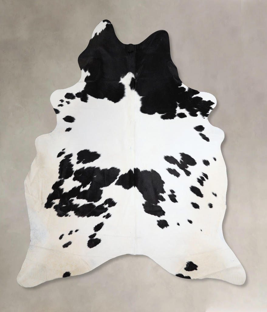 Black and White XX-Large Brazilian Cowhide Rug 8'3"H x 6'7"W #A43430 by Hudson Hides