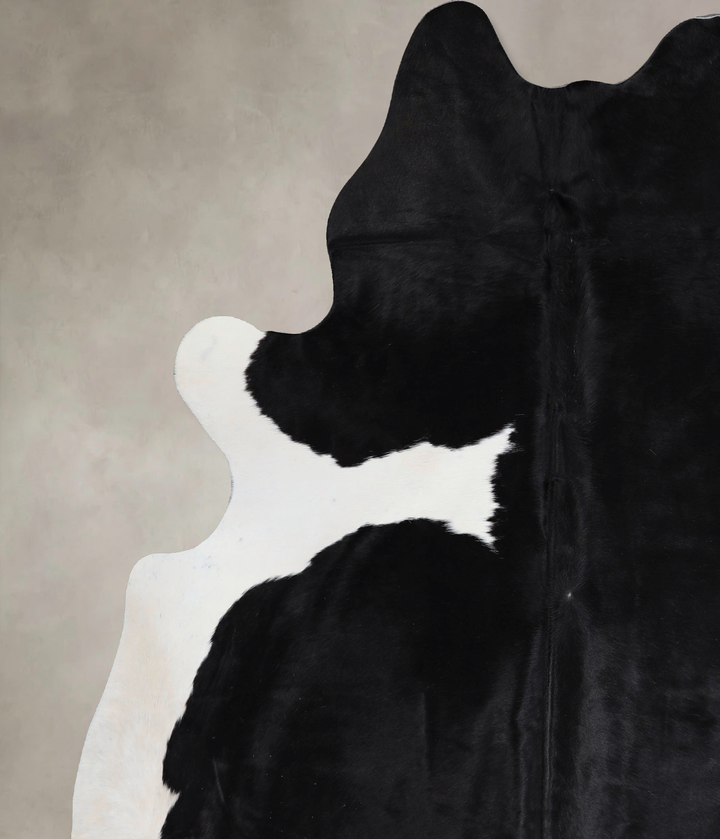 Black and White X-Large Brazilian Cowhide Rug 7'7"H x 6'7"W #A43433 by Hudson Hides
