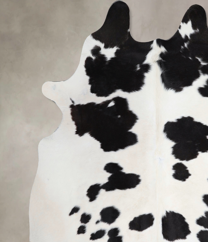 Black and White X-Large Brazilian Cowhide Rug 7'0"H x 6'3"W #A43434 by Hudson Hides