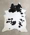 Black and White XX-Large Brazilian Cowhide Rug 8'7