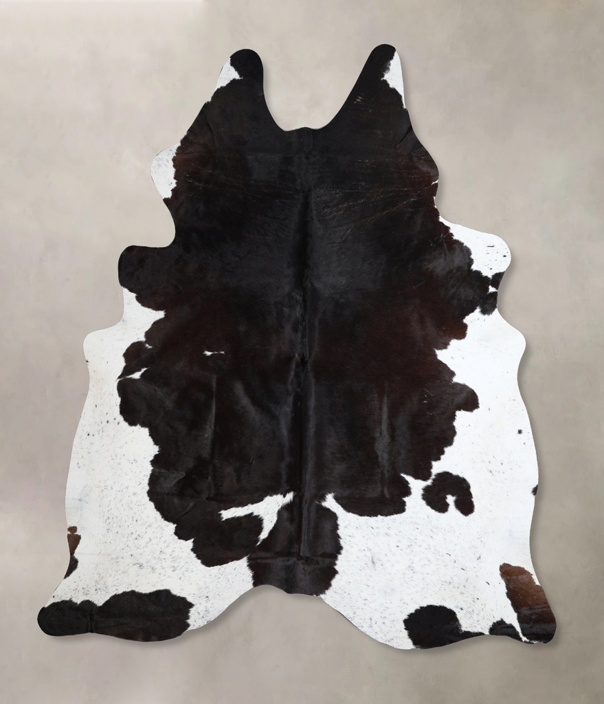 Black and White X-Large Brazilian Cowhide Rug 7'2"H x 6'3"W #A43438 by Hudson Hides