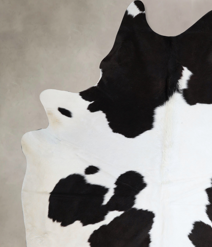 Black and White XX-Large Brazilian Cowhide Rug 7'9"H x 6'8"W #A43440 by Hudson Hides