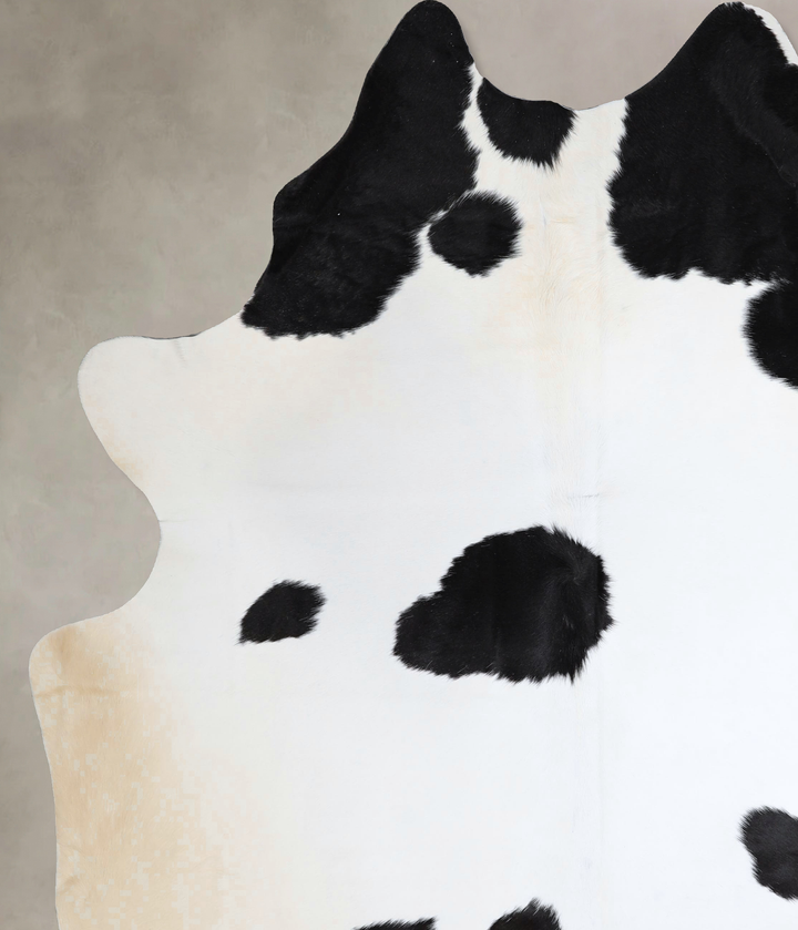 Black and White XX-Large Brazilian Cowhide Rug 8'1"H x 6'11"W #A43441 by Hudson Hides