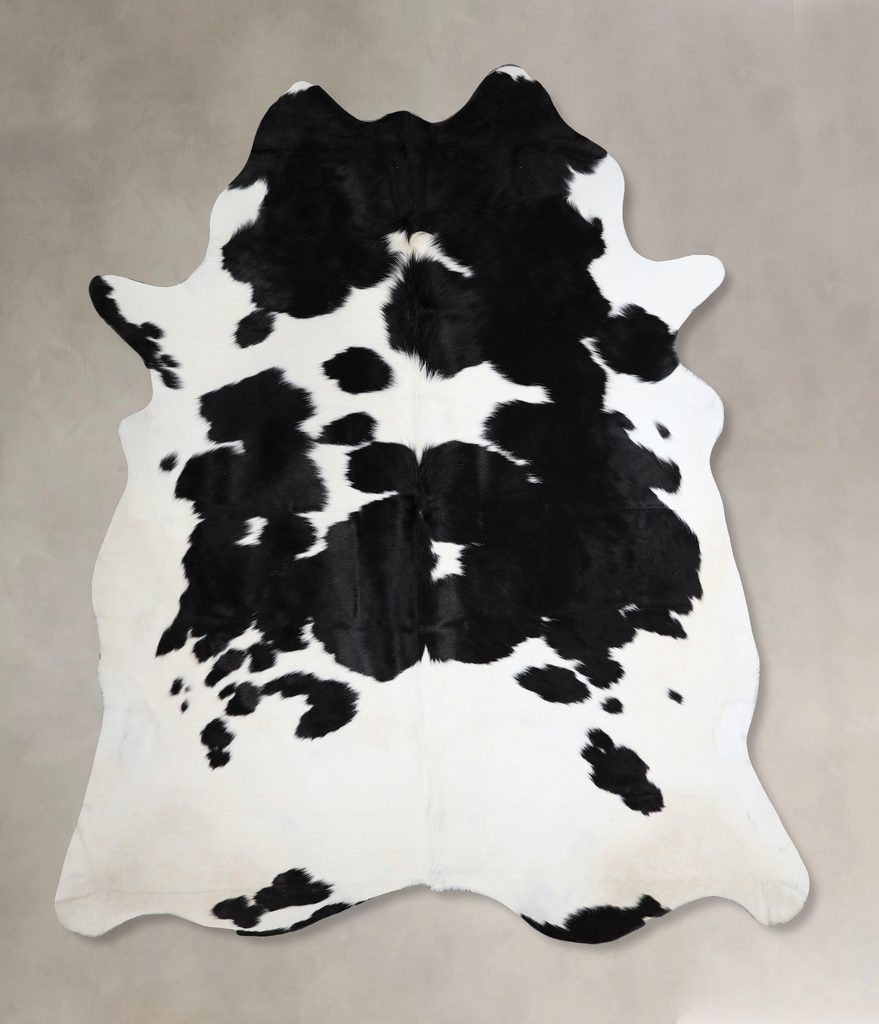 Black and White XX-Large Brazilian Cowhide Rug 8'3"H x 7'0"W #A43442 by Hudson Hides