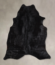 Solid Black X-Large Brazilian Cowhide Rug 6'9"H x 5'11"W #A43448 by Hudson Hides