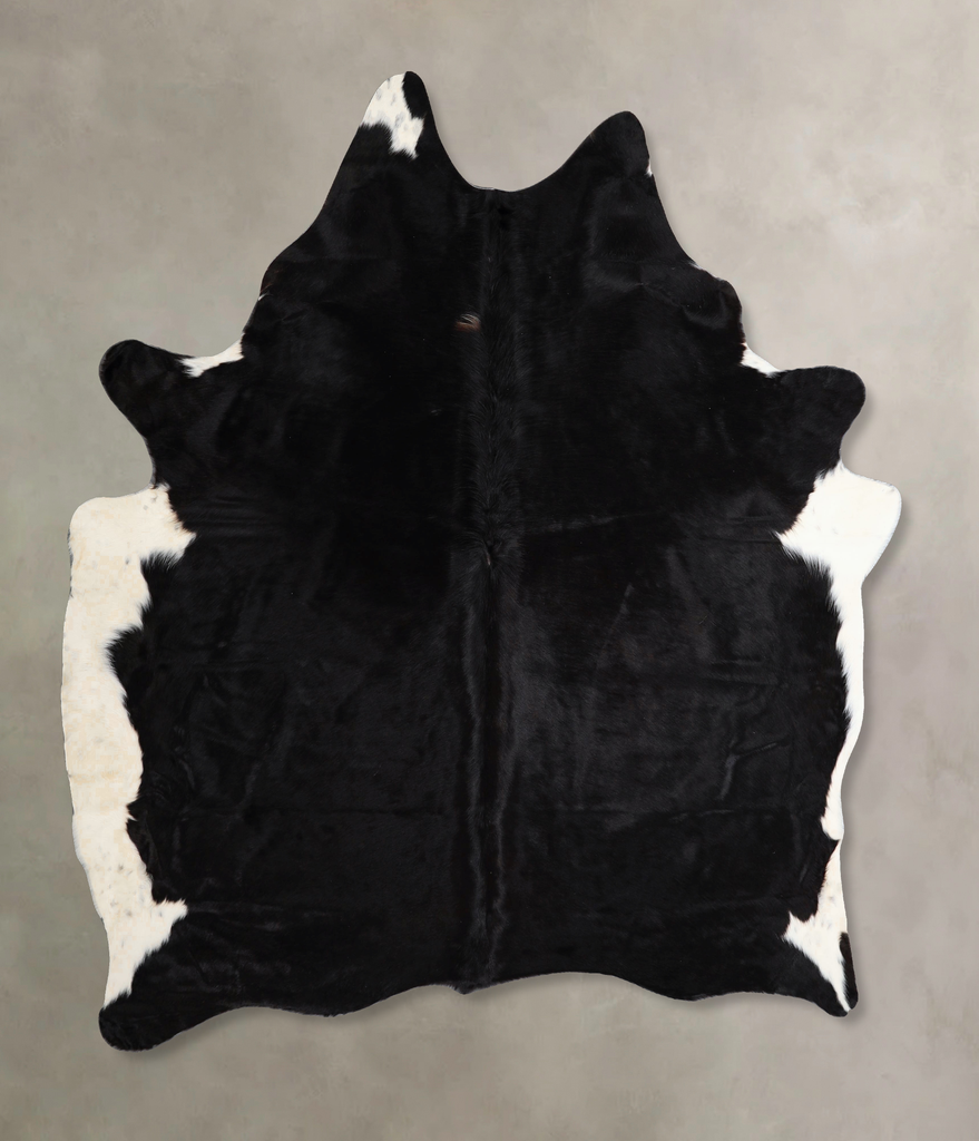 Black and White X-Large Brazilian Cowhide Rug 7'0"H x 6'1"W #A43451 by Hudson Hides