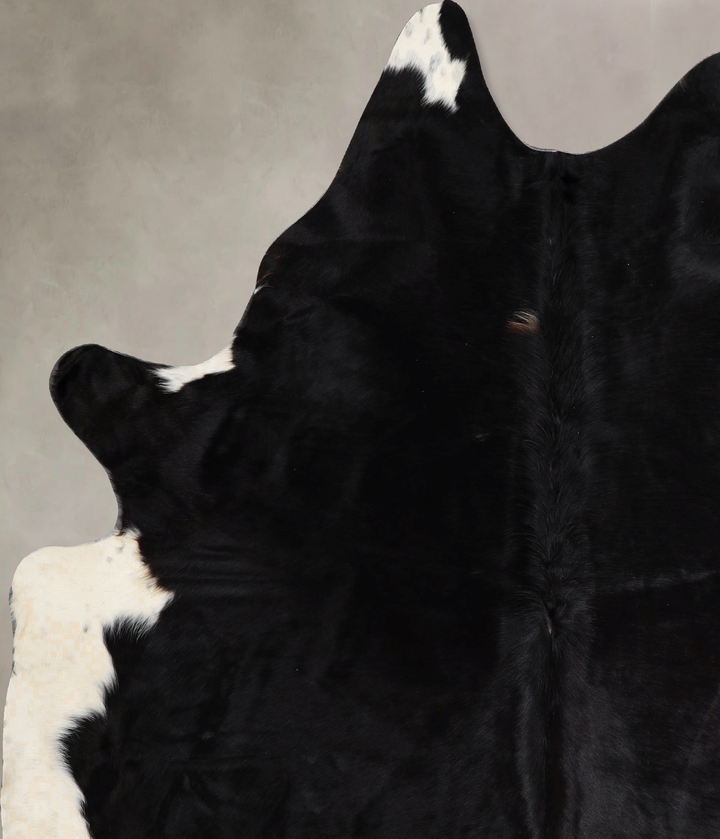 Black and White X-Large Brazilian Cowhide Rug 7'0"H x 6'1"W #A43451 by Hudson Hides