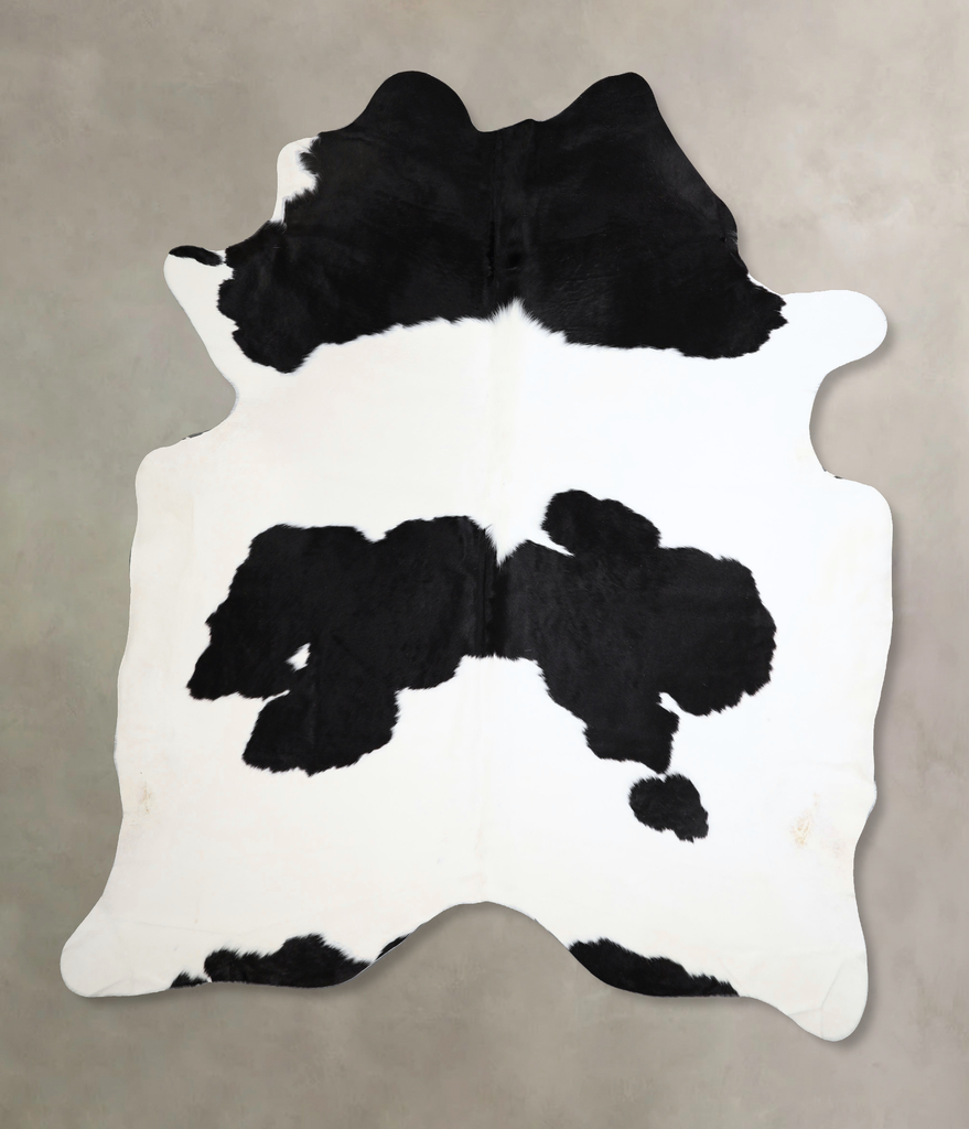 Black and White XX-Large Brazilian Cowhide Rug 8'4"H x 7'1"W #A43460 by Hudson Hides