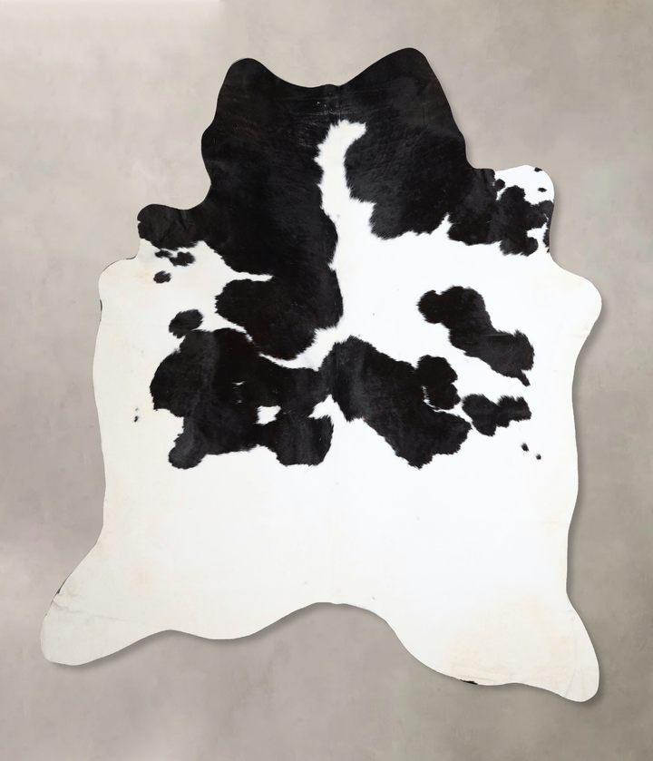 Black and White XX-Large Brazilian Cowhide Rug 7'9"H x 7'3"W #A43461 by Hudson Hides