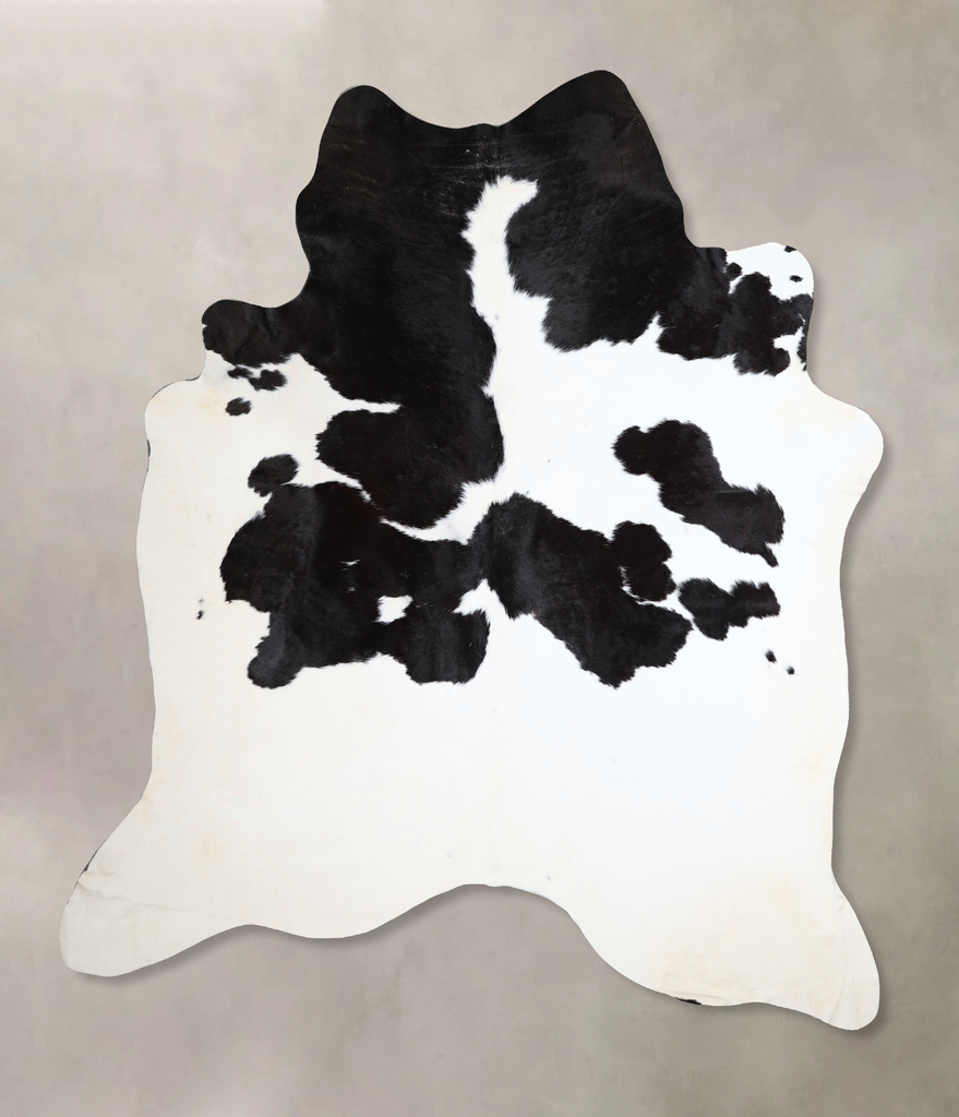 Black and White XX-Large Brazilian Cowhide Rug 7'9"H x 7'3"W #A43461 by Hudson Hides